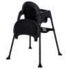 Cosco Kids Canteen High Chair Lightweight Portable Baby Feeding Chair with Adjustable Tray, Easy to Clean, Kitchen or Dining Use, Toddlers Up to 33 lbs, Mono Black