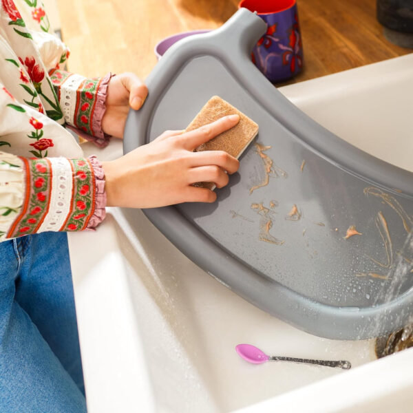 Cosco Kids Canteen High Chair Lightweight Portable Baby Feeding Chair with Adjustable Tray, Easy to Clean, Kitchen or Dining Use, Toddlers Up to 33 lbs, Mono Black