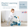 KÜB Montessori Baby Walker - Interactive Push Toy for Toddlers Learning to Walk with Soft Music & Lights, Adjustable Speed & Non-Slip Wheels, Educational Activity Center
