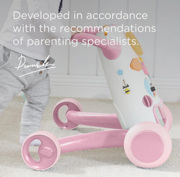 KÜB Montessori Baby Walker - Interactive Push Toy for Toddlers Learning to Walk with Soft Music & Lights, Adjustable Speed & Non-Slip Wheels, Educational Activity Center