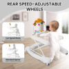 Baby Walker, 5-in-1 Baby Walkers for Boys and Girls 6-12 Months with Bouncer, Removable Footrest, Feeding Tray & Music, Foldable & Adjustable Activity Walker for 6-18 Months Toddler Infant