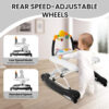 Baby Walker, 5-in-1 Baby Walkers for Boys and Girls 6-12 Months with Bouncer, Removable Footrest, Feeding Tray & Music, Foldable & Adjustable Activity Walker for 6-18 Months Toddler Infant