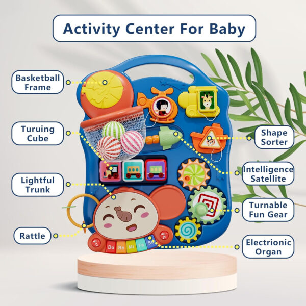 QDRAGON 3 in 1 Baby Walker and Activity Center for Girl, Learning to Walk, Sit to Stand, Early Educational Push Toys with Music Panel for Infant Toddler 12+ Months Pink