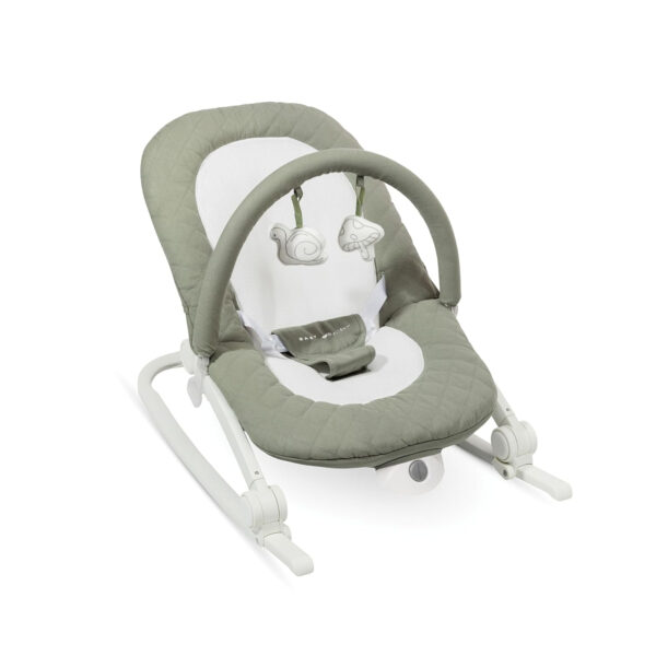 Baby Delight Aura Deluxe | Portable Baby Bouncer for Infants | Baby Rocker | Quilted Charcoal Tweed