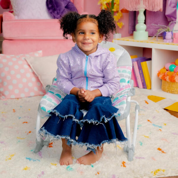 Bright Starts Wild Vibes Infant to Toddler Rocker with Vibrations, Unisex, Newborn +