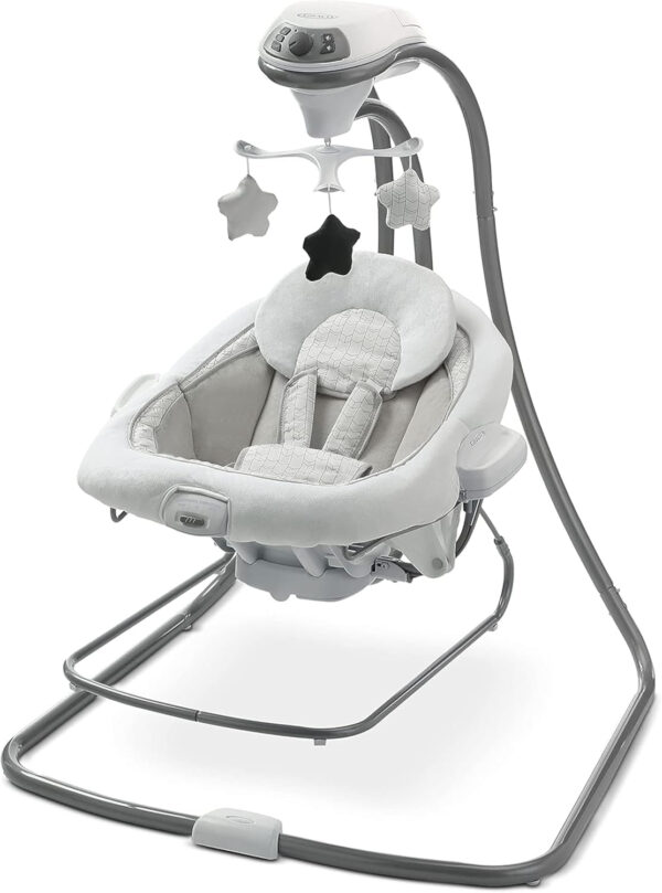 Graco DuetConnect LX Seat & Bouncer, Multi-Direction Seat, Multiple Swinging Speeds, Easily Portable, Redmond