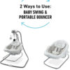 Graco DuetConnect LX Seat & Bouncer, Multi-Direction Seat, Multiple Swinging Speeds, Easily Portable, Redmond