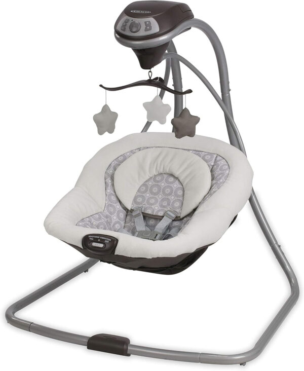 Graco DuetConnect LX Seat & Bouncer, Multi-Direction Seat, Multiple Swinging Speeds, Easily Portable, Redmond