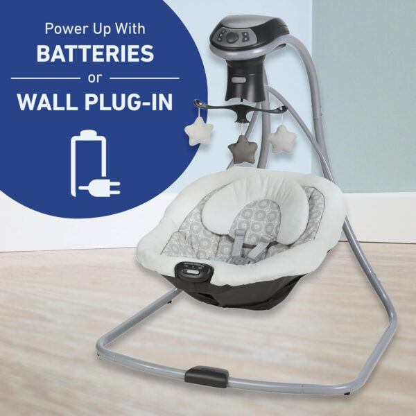 Graco DuetConnect LX Seat & Bouncer, Multi-Direction Seat, Multiple Swinging Speeds, Easily Portable, Redmond