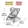 Summer Infant 2-in-1 Bouncer & Rocker Duo (Heather Gray) Convenient and Portable Rocker and Bouncer for Babies Includes Soft Toys and Soothing Vibrations