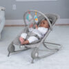 Summer Infant 2-in-1 Bouncer & Rocker Duo (Heather Gray) Convenient and Portable Rocker and Bouncer for Babies Includes Soft Toys and Soothing Vibrations