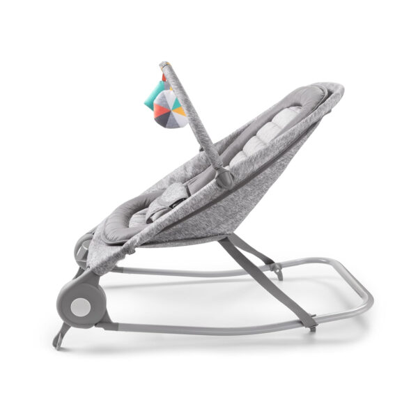 Summer Infant 2-in-1 Bouncer & Rocker Duo (Heather Gray) Convenient and Portable Rocker and Bouncer for Babies Includes Soft Toys and Soothing Vibrations