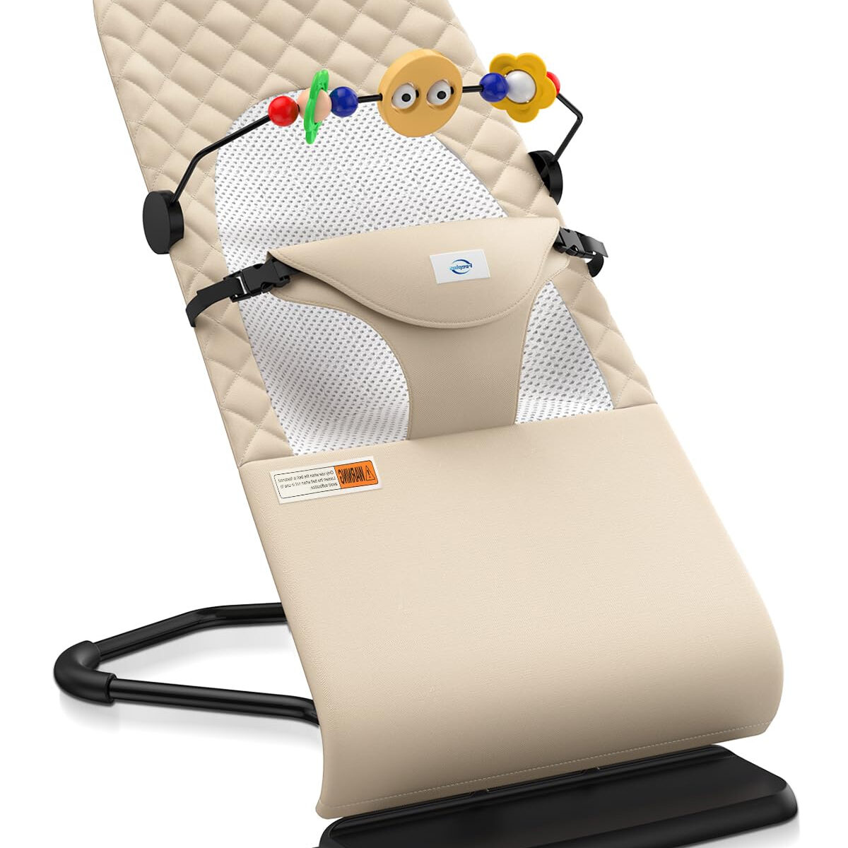 Bouncer Seat for Babies 0-12 Months, Baby Bouncer forBreathable and Comfortable Cushion, Three HeightAdjustments, Baby Rocker Portable Folding andDetachable, Ergonomic Baby Seat