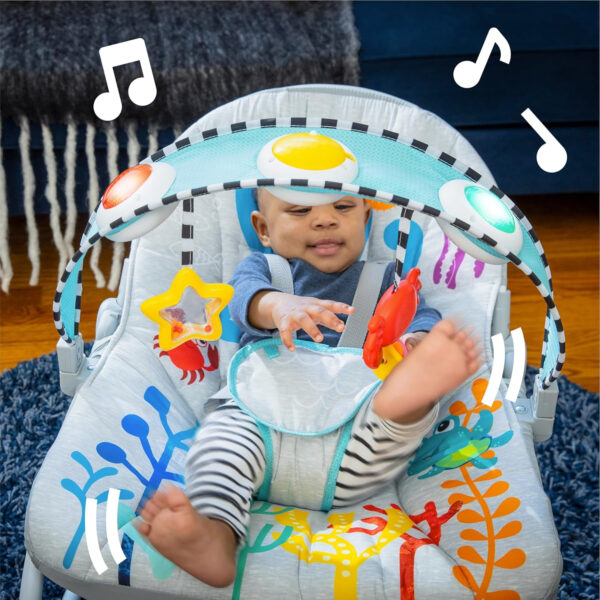 Baby Einstein Deans Discovery Spot Musical Infant to Toddler Rocker, with Vibrations, Ages 0 Months and Up