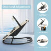 Noah 2-in-1 Baby Bouncer Seat, Portable Baby Rocker Chair for Infants 0-9 Months, One-Hand Recline, Newborn Cushion, Plush Toys, Charcoal