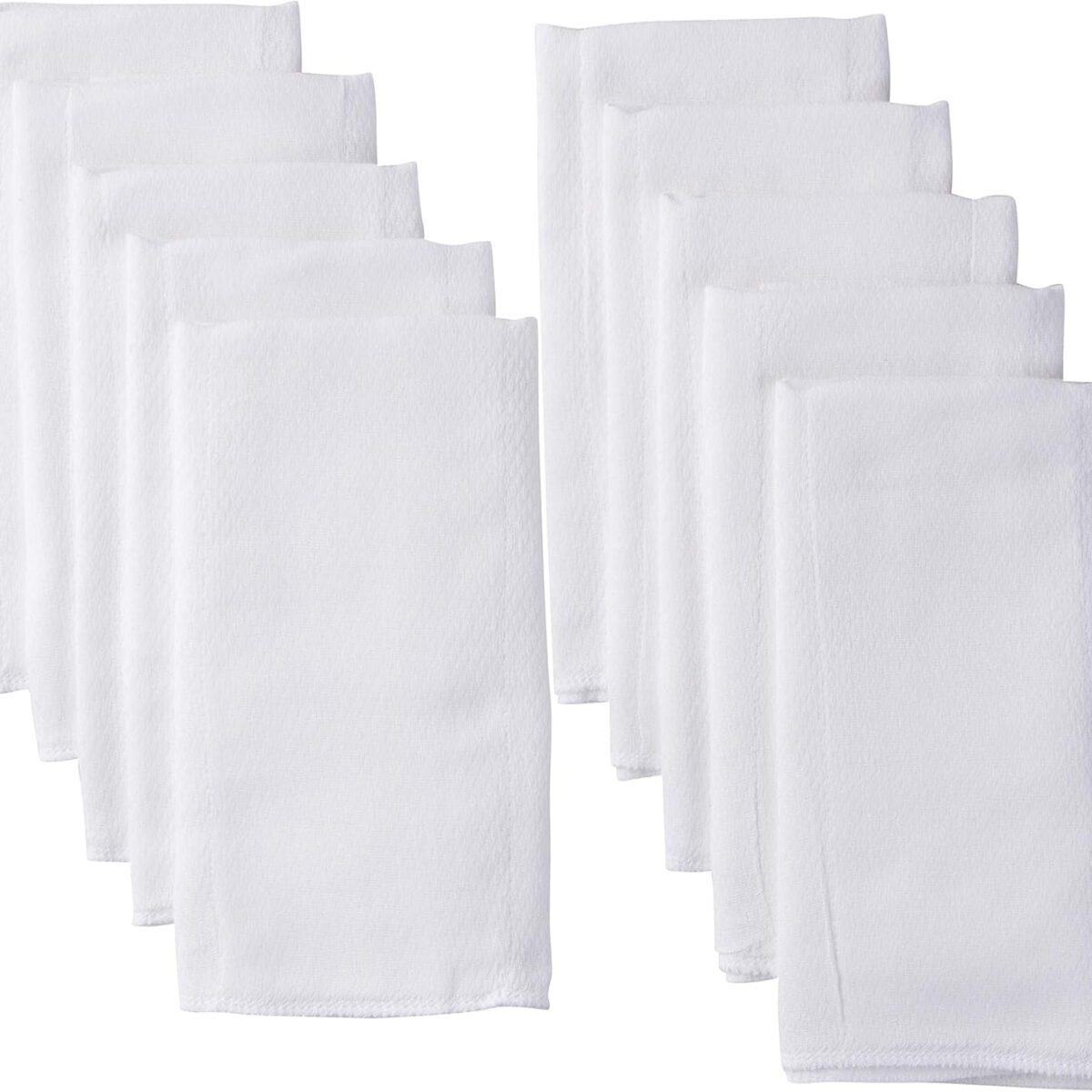Gerber Unisex Baby Boys Girls Birdseye Prefold Cloth Diapers Multipack White 3-Ply 10 Pack