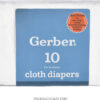 Gerber Unisex Baby Boys Girls Birdseye Prefold Cloth Diapers Multipack White 3-Ply 10 Pack