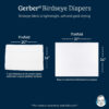 Gerber Unisex Baby Boys Girls Birdseye Prefold Cloth Diapers Multipack White 3-Ply 10 Pack