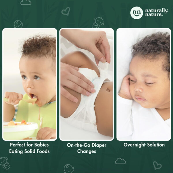 Naturally Nature Disposable Cloth Diaper Liners, Unscented, Fragrance-Free, Chlorine Free Diaper Inserts - 200 Count - (2 Rolls, 100 Sheets per Roll)