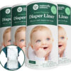 Naturally Nature Disposable Cloth Diaper Liners, Unscented, Fragrance-Free, Chlorine Free Diaper Inserts - 200 Count - (2 Rolls, 100 Sheets per Roll)