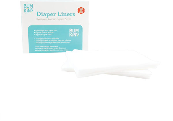 688a7684687b206e9ceb17e6d8d76a65c970b21dd439b085a815a.jpg Bumkins Disposable Cloth Fabric Diaper Liner, Biodegradable, Neutral, 100 Count (Pack of 1)