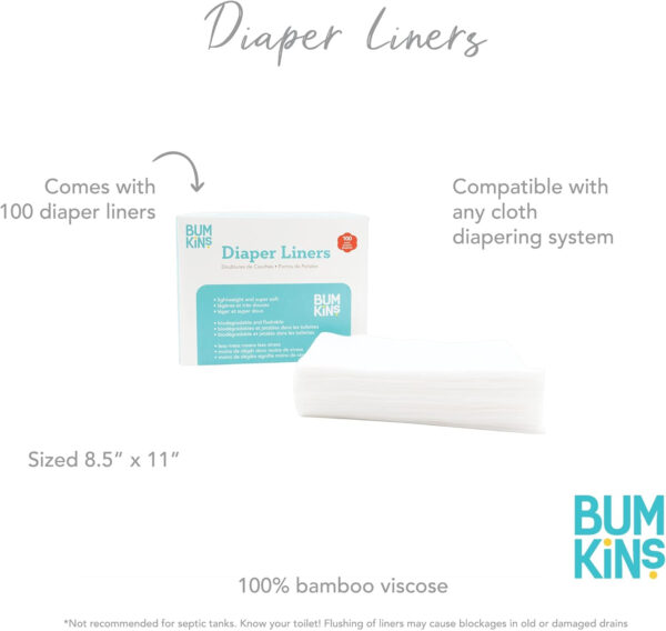 688a768649737457a536d88e01947ef7b26ca9e26a5a16c899421.jpg Bumkins Disposable Cloth Fabric Diaper Liner, Biodegradable, Neutral, 100 Count (Pack of 1)