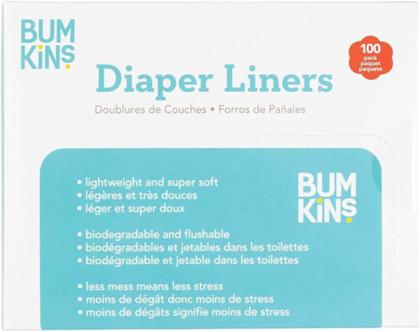 688a768742fff4b72013f8090a94c939234fedf69786f358ac08c.jpg Bumkins Disposable Cloth Fabric Diaper Liner, Biodegradable, Neutral, 100 Count (Pack of 1)