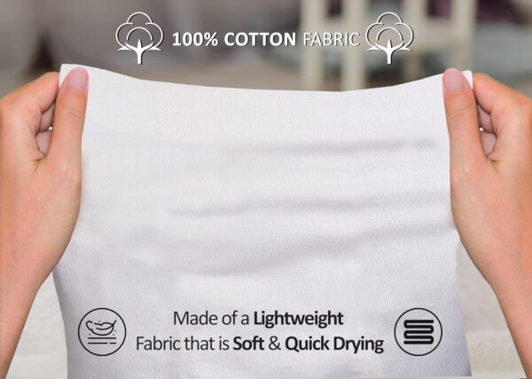 RUVANTI 10 Pack Birdseye Flat-Fold Cloth Diapers for Babies, 100% Cotton Extra Large Reusable Diapers 24x24 Inches, Baby Burp Cloths