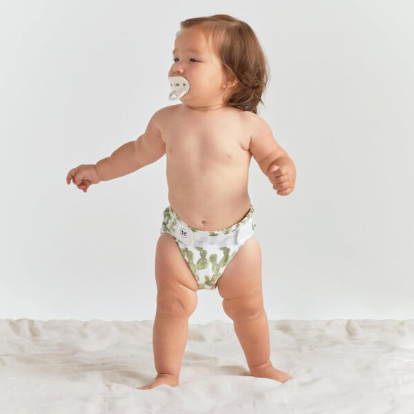 Honest Hybrid Cloth Diaper Covers with Pocket-Sling, Large (22-40 lbs), Stops Nighttime Leaks, Use with Boosties Disposable Diaper Pad or Reusable Insert, 3 Pack of Cotton Muslin Covers