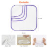 54 Packs Flannel Reusable Baby Wipes Cloth Wipes with Blue Wipes Dispenser, Reusable & Natural Skin-friendly Cloth Baby Wipes, Body Face Hand Washcloth Essential for Cloth Diapers