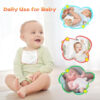54 Packs Flannel Reusable Baby Wipes Cloth Wipes with Blue Wipes Dispenser, Reusable & Natural Skin-friendly Cloth Baby Wipes, Body Face Hand Washcloth Essential for Cloth Diapers