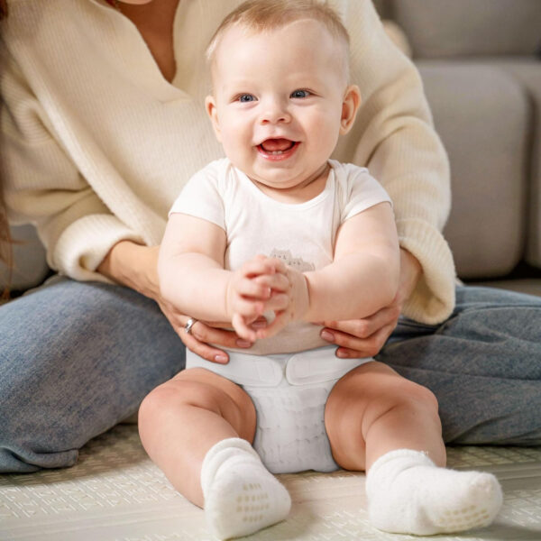 Max Shape 6 Pack Wearable Cotton Cloth Dipper Pants for Baby Girls and Boys,Adjustable Cotton Diaper 13 Layers