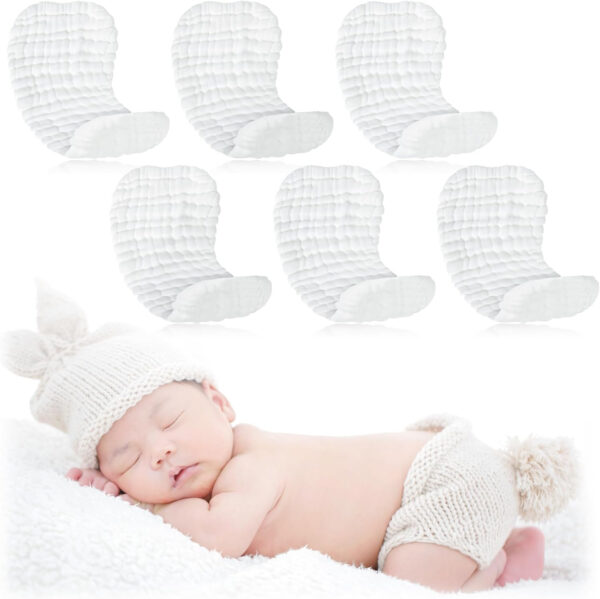 Max Shape 6 Pack Wearable Cotton Cloth Dipper Pants for Baby Girls and Boys,Adjustable Cotton Diaper 13 Layers