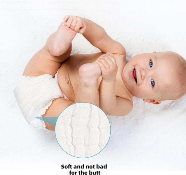 Max Shape 6 Pack Wearable Cotton Cloth Dipper Pants for Baby Girls and Boys,Adjustable Cotton Diaper 13 Layers