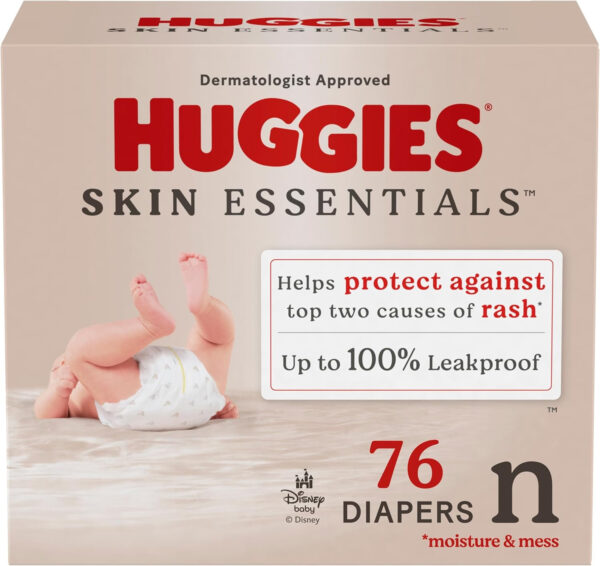 688a77c6692884fbaa366939b0c0012df8a3915a5f303c91fa9a6.jpg Huggies Size 1 Diapers, Skin Essentials Baby Diapers, Size 1 (8-14 lbs), 204 Count (3 Packs of 68), Packaging May Vary