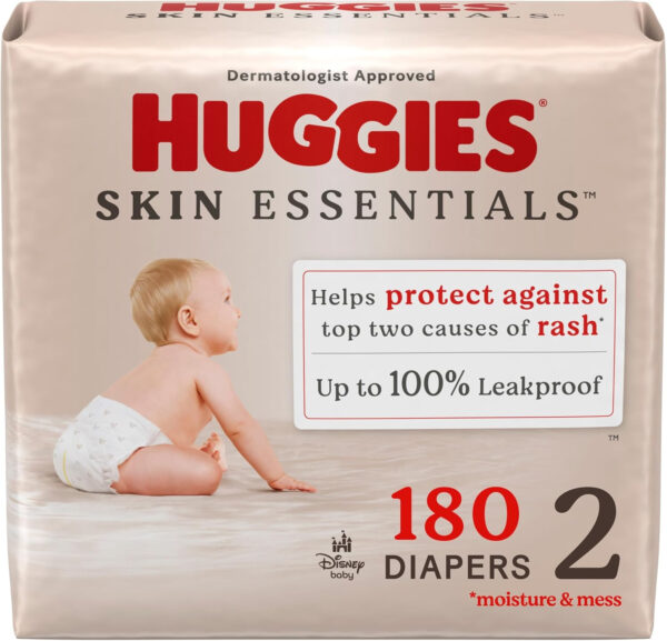 688a77c7570ab231866fdbad6e0a6175a31c69fd4871ed946a5e0.jpg Huggies Size 1 Diapers, Skin Essentials Baby Diapers, Size 1 (8-14 lbs), 204 Count (3 Packs of 68), Packaging May Vary