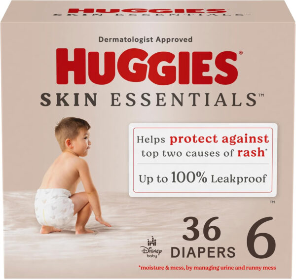 688a77ce21dc1b953f395f4838bcdb593132a62f9bd9961f0c3a9.jpg Huggies Size 1 Diapers, Skin Essentials Baby Diapers, Size 1 (8-14 lbs), 204 Count (3 Packs of 68), Packaging May Vary