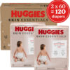688a77d711470d97a420f20e4240890e5fb45bfb1334cff107219.jpg Huggies Size 1 Diapers, Skin Essentials Baby Diapers, Size 1 (8-14 lbs), 204 Count (3 Packs of 68), Packaging May Vary