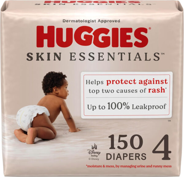 688a77dea539947db44ab8d6ac57f89c3c4db8dda73bacb72efbc.jpg Huggies Size 1 Diapers, Skin Essentials Baby Diapers, Size 1 (8-14 lbs), 204 Count (3 Packs of 68), Packaging May Vary