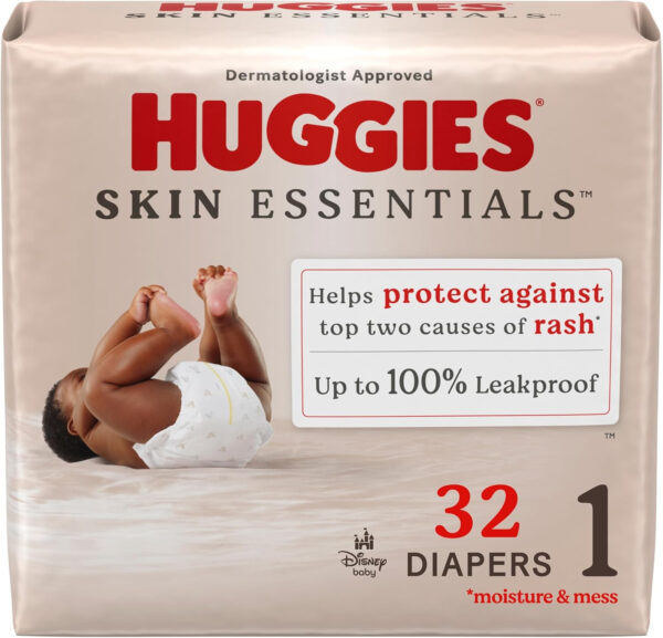 688a77e7c4802e5ba4c5e8740b323511311aaa4b2c94161c59bfc.jpg Huggies Size 1 Diapers, Skin Essentials Baby Diapers, Size 1 (8-14 lbs), 204 Count (3 Packs of 68), Packaging May Vary