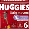 Huggies Size 8 Diapers, Little Movers Baby Diapers, Size 8 (46+ lbs), 76 Count (2 Packs of 38), Packaging May Vary