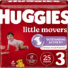 Huggies Size 8 Diapers, Little Movers Baby Diapers, Size 8 (46+ lbs), 76 Count (2 Packs of 38), Packaging May Vary