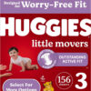 Huggies Size 8 Diapers, Little Movers Baby Diapers, Size 8 (46+ lbs), 76 Count (2 Packs of 38), Packaging May Vary