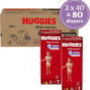 Huggies Size 8 Diapers, Little Movers Baby Diapers, Size 8 (46+ lbs), 76 Count (2 Packs of 38), Packaging May Vary
