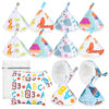 12 Pcs Pee Covers for Baby Boys, Reusable Flannel Peepeeteepe Baby Boy with Hanging Loop, Strong Absorbent Pee Shield Pee Tent for Diaper Changes, Extra Storage Bag Wash Bag (B)