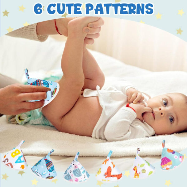 12 Pcs Pee Covers for Baby Boys, Reusable Flannel Peepeeteepe Baby Boy with Hanging Loop, Strong Absorbent Pee Shield Pee Tent for Diaper Changes, Extra Storage Bag Wash Bag (B)