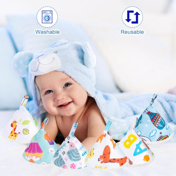 12 Pcs Pee Covers for Baby Boys, Reusable Flannel Peepeeteepe Baby Boy with Hanging Loop, Strong Absorbent Pee Shield Pee Tent for Diaper Changes, Extra Storage Bag Wash Bag (B)