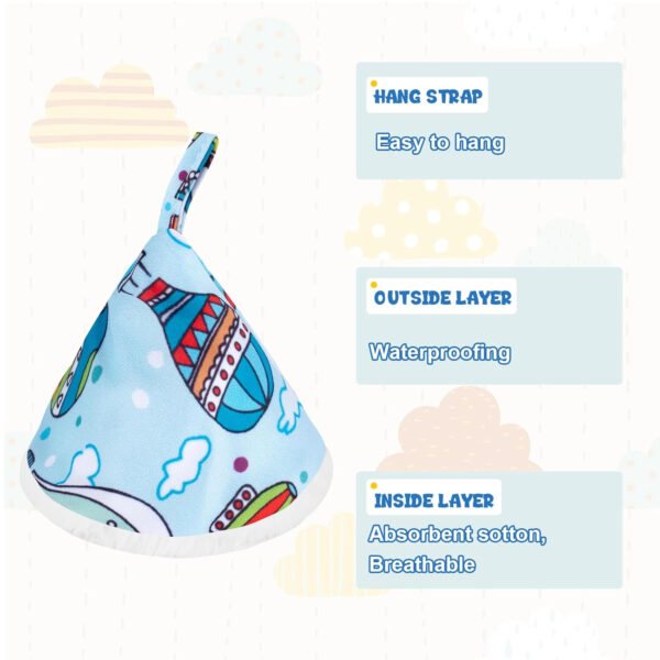 12 Pcs Pee Covers for Baby Boys, Reusable Flannel Peepeeteepe Baby Boy with Hanging Loop, Strong Absorbent Pee Shield Pee Tent for Diaper Changes, Extra Storage Bag Wash Bag (B)