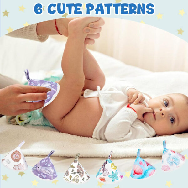 12 Pcs Pee Covers for Baby Boys, Reusable Flannel Peepeeteepe Baby Boy with Hanging Loop, Strong Absorbent Pee Shield Pee Tent for Diaper Changes, Extra Storage Bag Wash Bag (B)