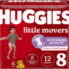 Huggies Size 7 Diapers, Little Movers Baby Diapers, Size 7 (41+ lbs), 88 Count (2 Packs of 44), Packaging May Vary